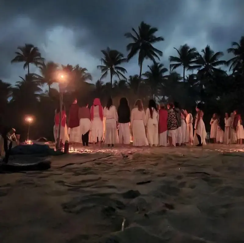 ritual praia noite nublado unah piracanga