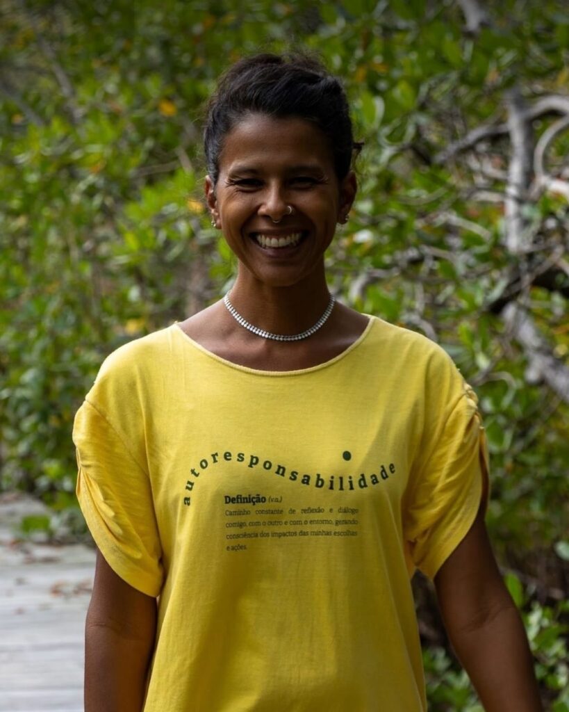 Mara Sousa, facilitadora do Inspira Unah, na Ecovila Piracanga